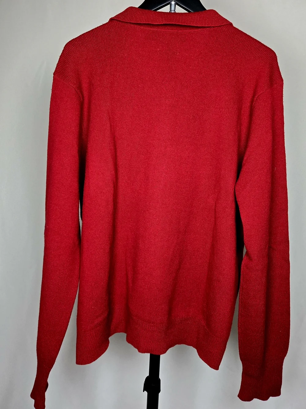 Polo by Ralph Lauren Dark Red Long-Sleeve Polo Sweater